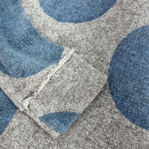 Saturday Sunday Anthropologie Gray Blue Polka Dot Tie Back Sweater Top Size S - Picture 2 of 6